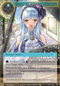 Shion, the Sorrowful Songstress Card Front