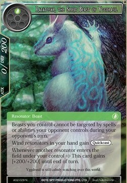 Ratatoskr, lo Spirito Bestia di Yggdrasil Card Front