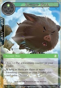 Rushing Boar Card Front