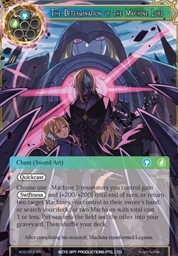 The Determination of the Machine Lord Card Front