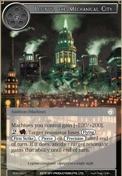 Leginus, the Mechanical City Card Front
