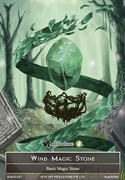 Wind Magic Stone Card Front