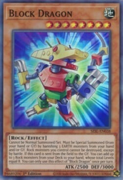 Block Dragon Card Front