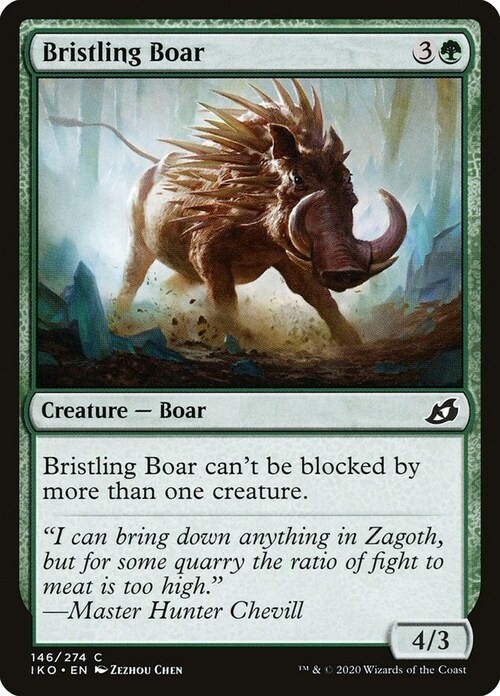 Bristling Boar Card Front