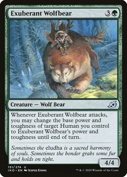 Exuberant Wolfbear Card Front