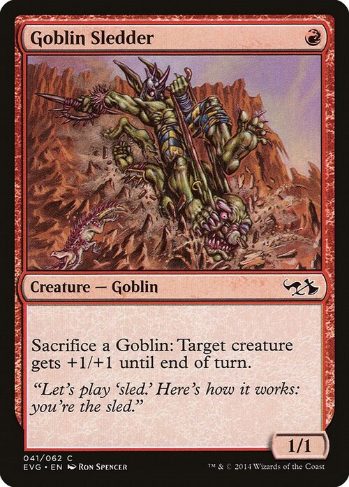 Goblin su Slitta Card Front