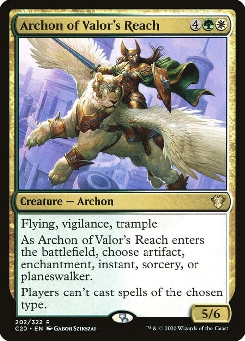 Archon of Valor's Reach Card Front