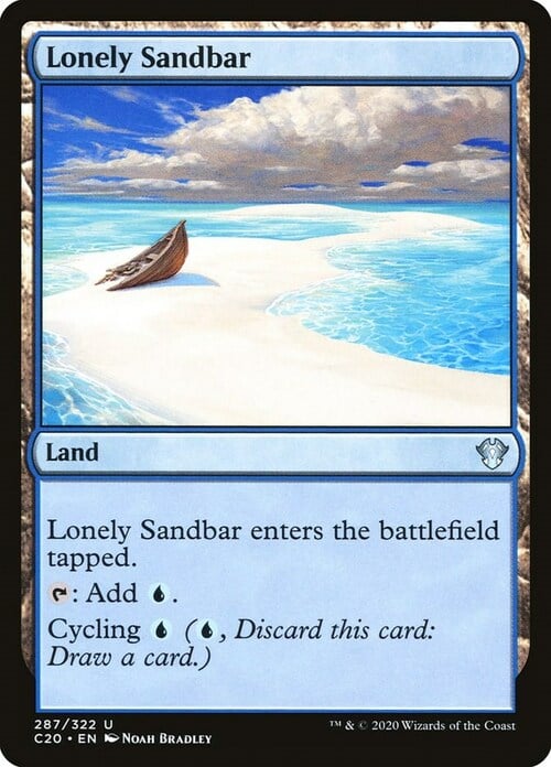 Lonely Sandbar Card Front