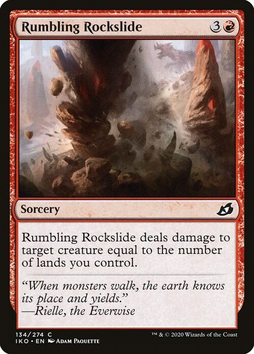 Rumbling Rockslide Card Front