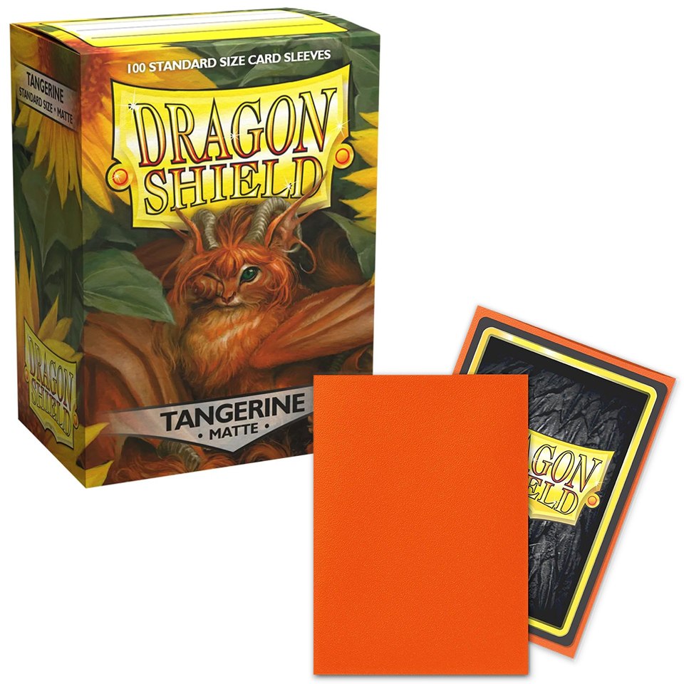 100 Dragon Shield Sleeves - Matte Tangerine