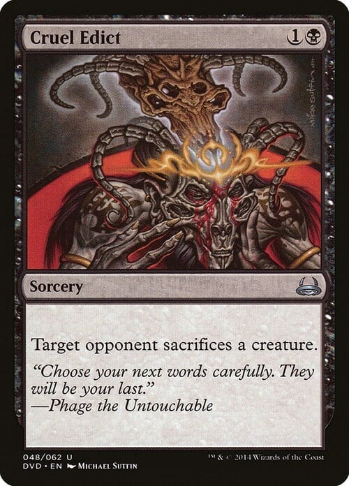 Cruel Edict Card Front