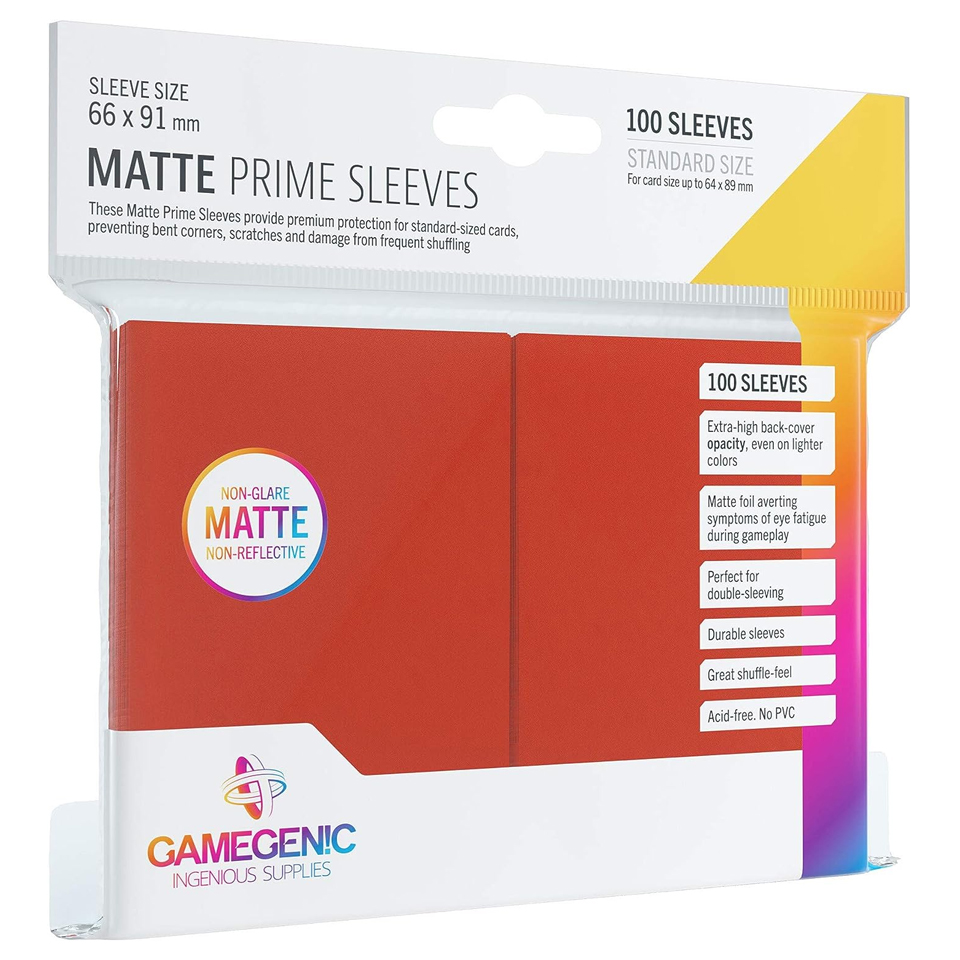 100 Gamegenic Matte Prime Sleeves - Red