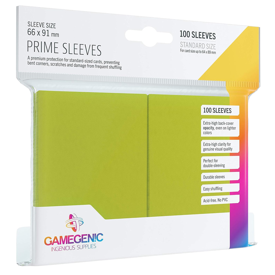 100 Gamegenic Prime Sleeves - Lime Green