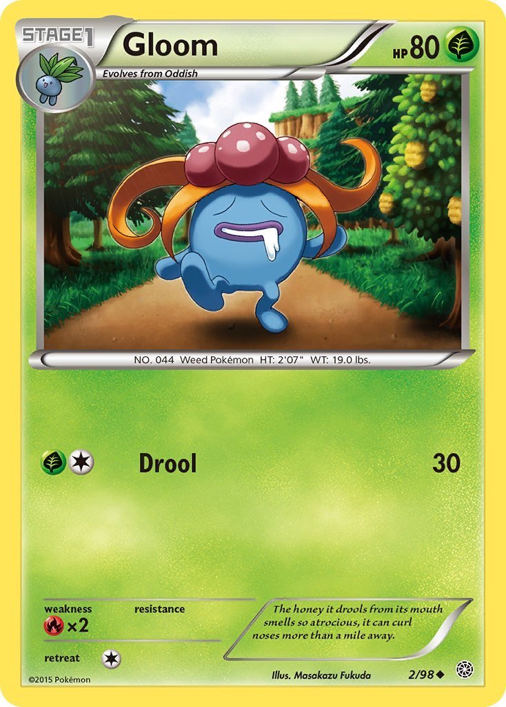 gloom card pokemon Pokemon Trading Card Game Phantasmal Flames Common Gloom #2