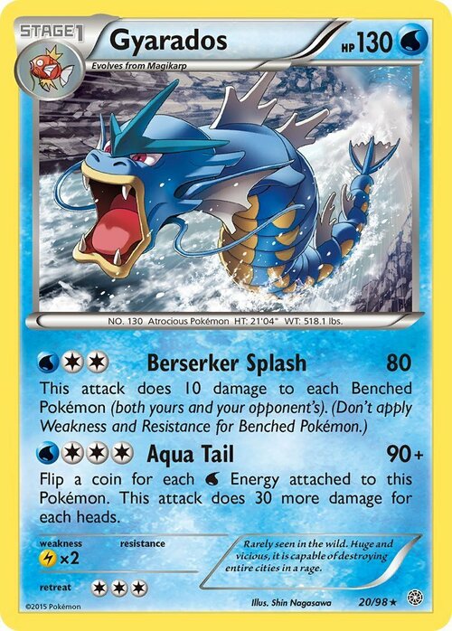 Gyarados [Berserker Splash | Aqua Tail] Card Front