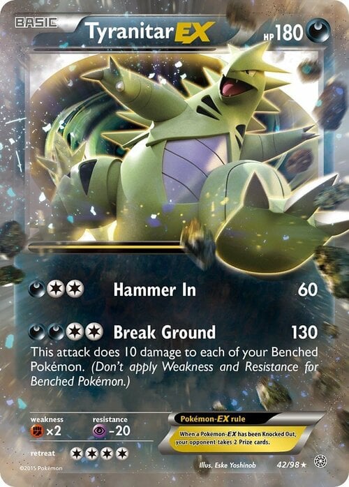Tyranitar EX Card Front