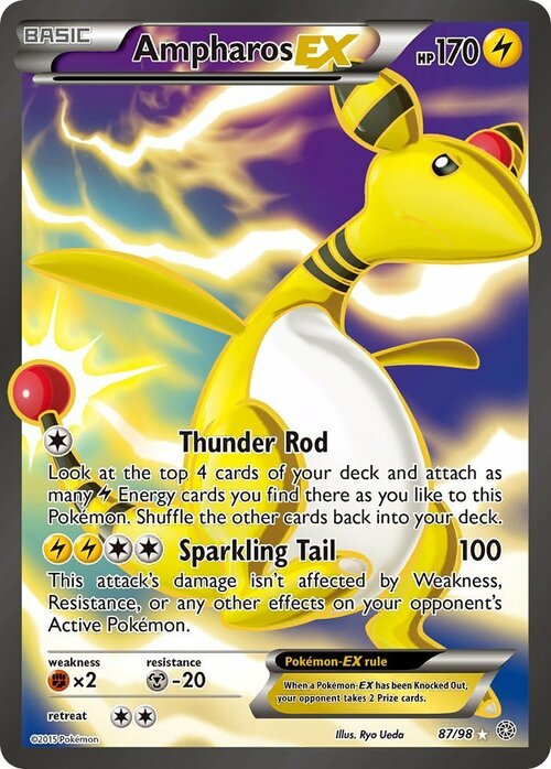 Ampharos EX Card Front