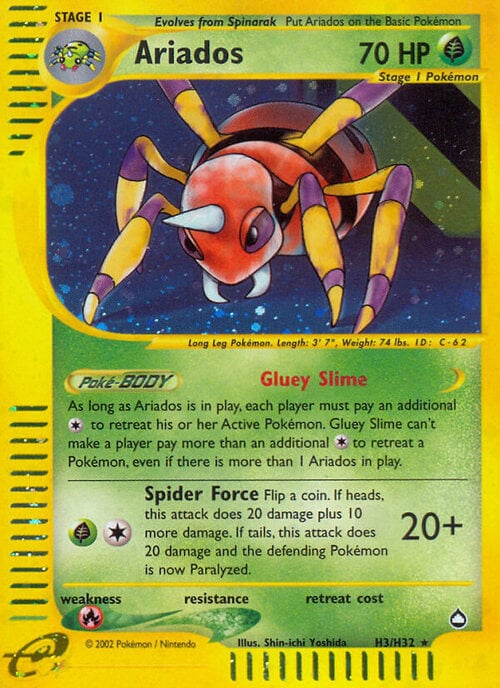 Ariados [Gluey Slime | Spider Force] Card Front