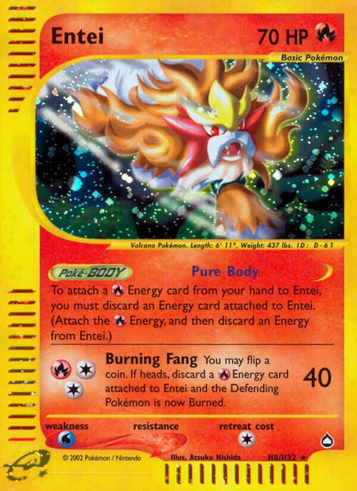 Entei [Pure Body | Burning Fang] Card Front