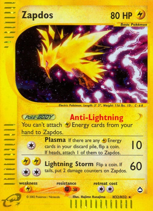 Zapdos Card Front
