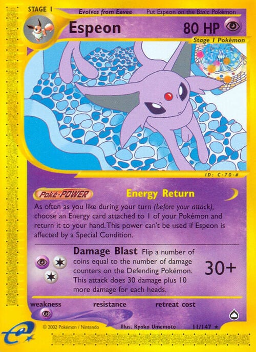 Espeon [Damage Blast] Card Front