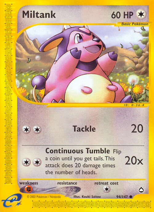 Miltank [Tackle | Continuous Tumble] Card Front