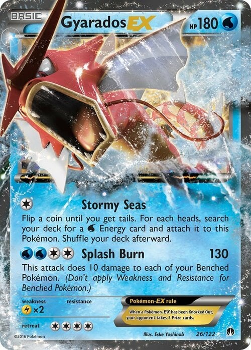 Gyarados EX [Stormy Seas | Splash Burn] Card Front
