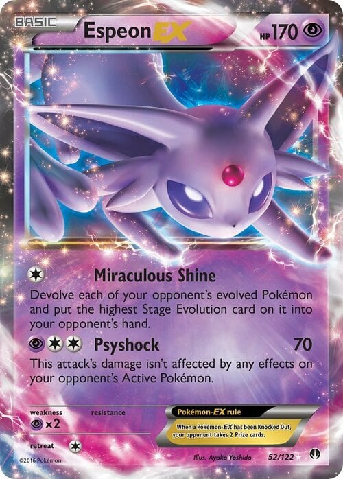 Espeon-EX [Miraculous Shine | Psyshock] Card Front