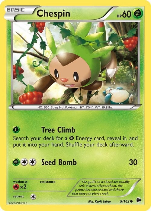 Chespin Card Front