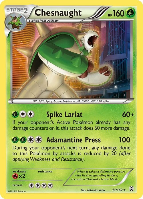 Chesnaught [Spike Lariat | Adamantine Press] Card Front
