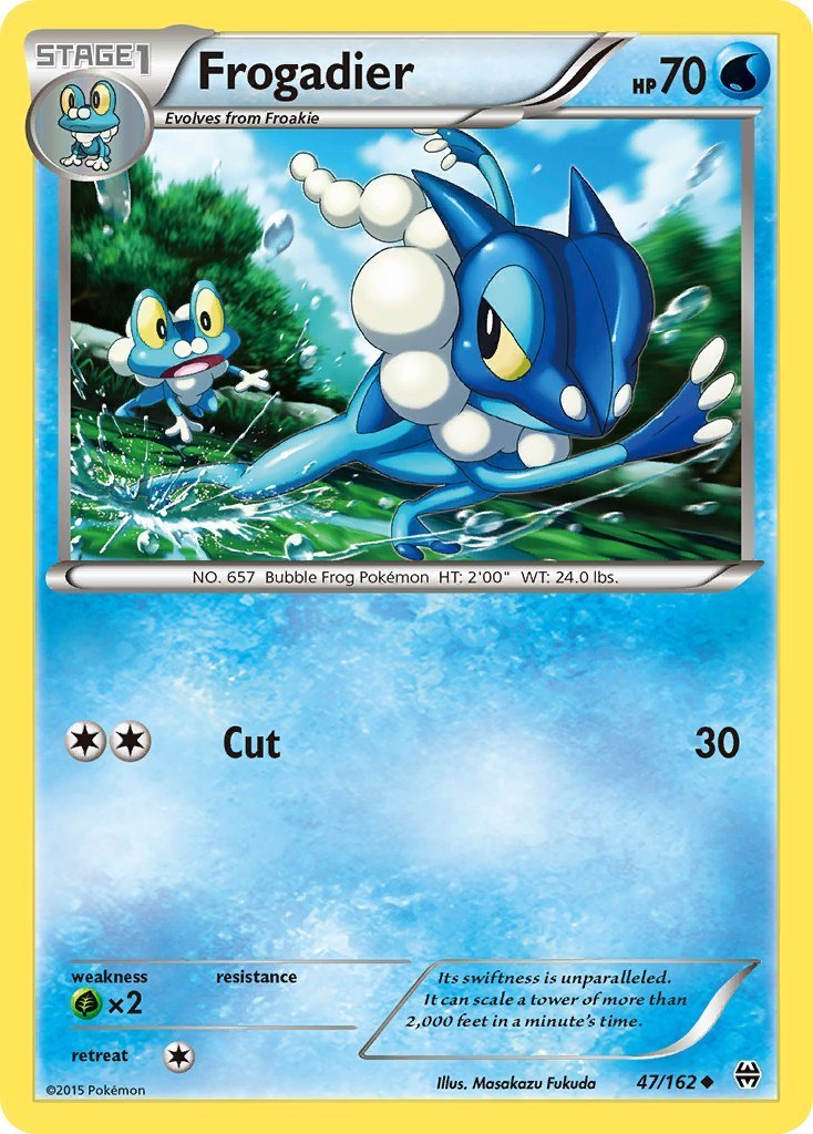 pokemon card frogadier 057/197 + Froakie 056/197 - Obsidian Flames Captured in a crystal Frogadier | Forbidden Light |
