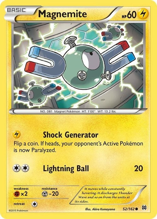 Magnemite [Shock Generator | Lightning Ball] Card Front