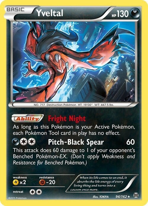 Yveltal [Fright Night | Pitch-Black Spear] Card Front
