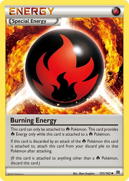 Burning Energy Card Front