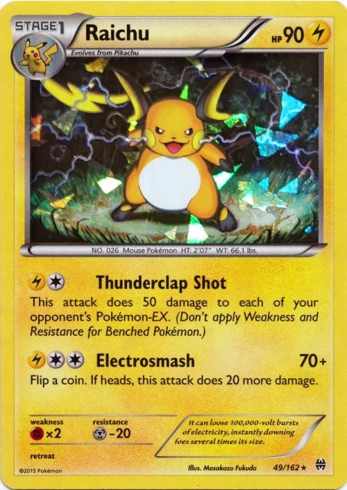 Raichu Card Front