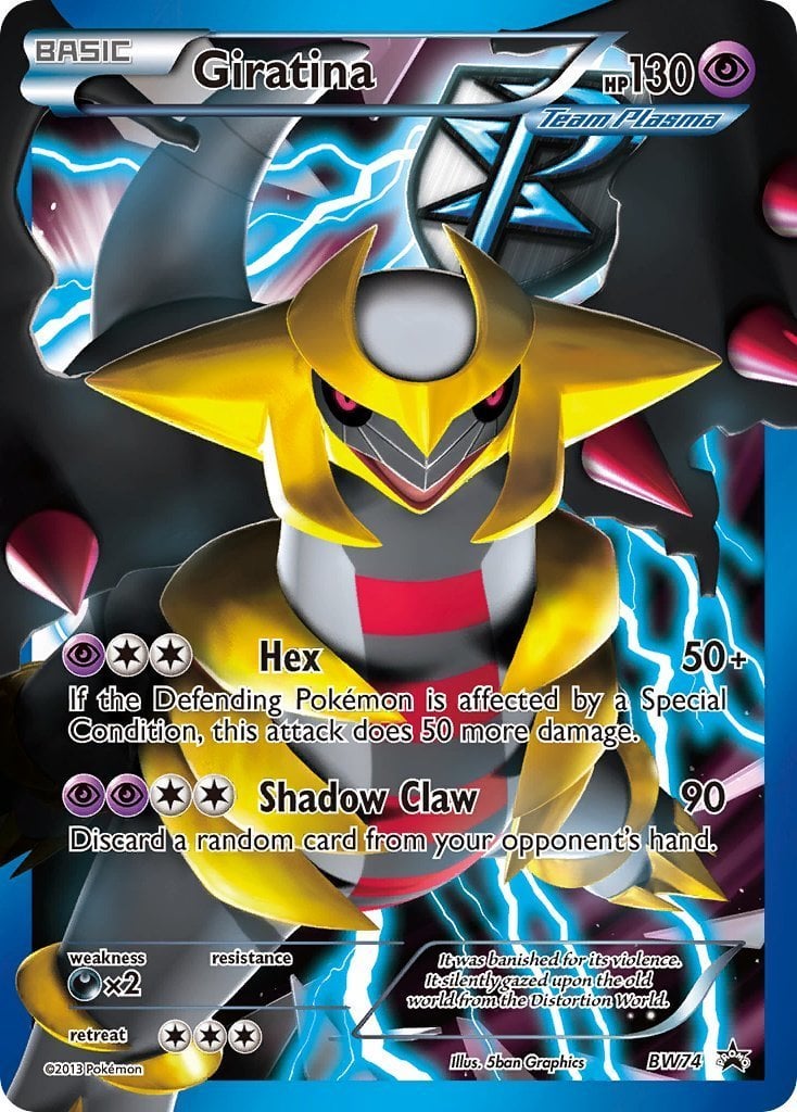 Giratina Full Art Holo / Shiny Pokemon TCG Card Black Star Promo BW74 Light  Play Values - MAVIN