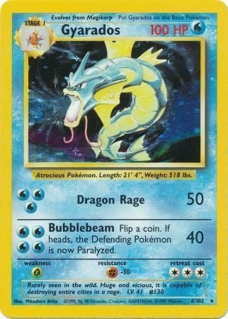 Gyarados [Dragon Rage | Bubblebeam] Card Front