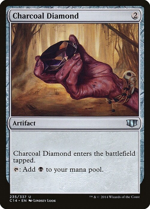 Charcoal Diamond Card Front