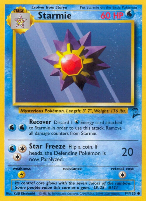 Starmie [Recover | Star Freeze] Card Front
