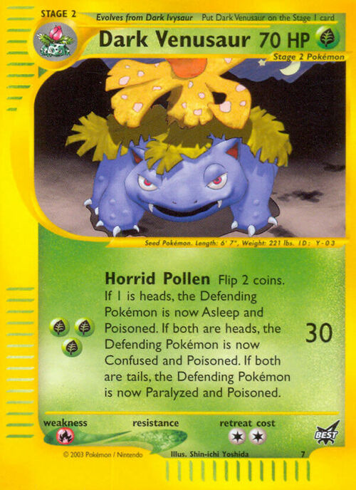 Dark Venusaur Card Front