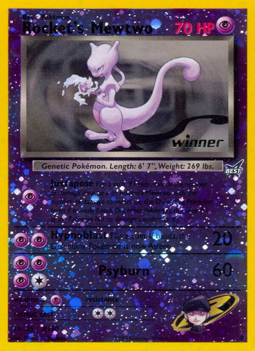 Rocket's Mewtwo Card Front