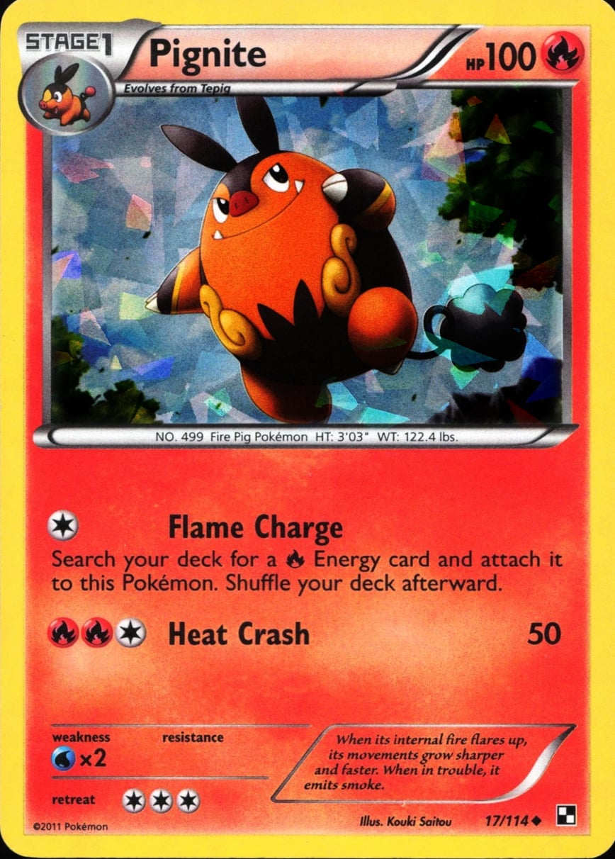 pokemon pignite card Cosmic Eclipse [2] Ram (30) Attack 2 Top 15 Pignite Pokemon cards