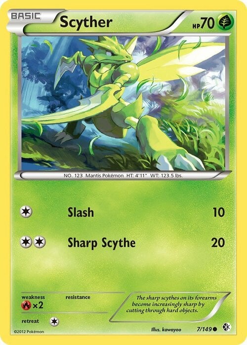 Scyther [Slash | Sharp Scythe | BCR] Card Front
