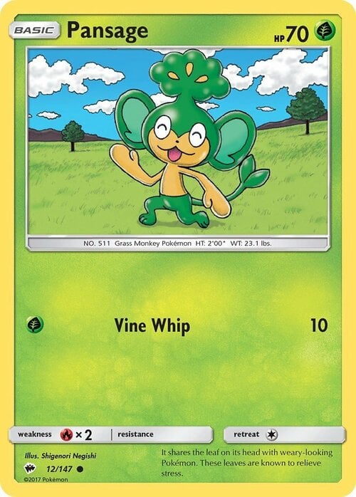 Pansage [Vine Whip] Card Front