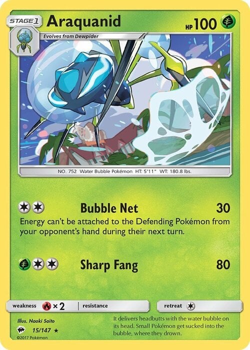 Araquanid [Bubble Net | Sharp Fang] Card Front