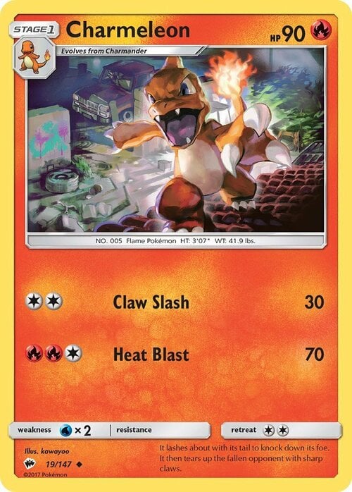 Charmeleon [Claw Slash | Heat Blast] Card Front