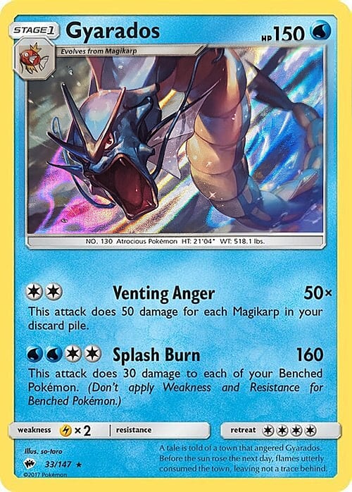 Gyarados [Venting Anger | Splash Burn] Card Front