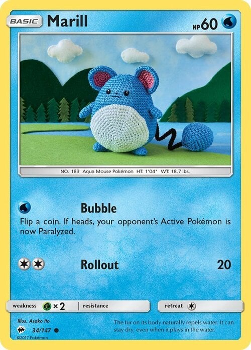 Marill [Bubble | Rollout] Card Front