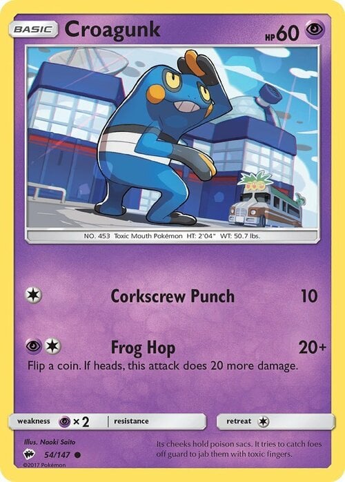 Croagunk [Corkscrew Punch | Frog Hop] Card Front