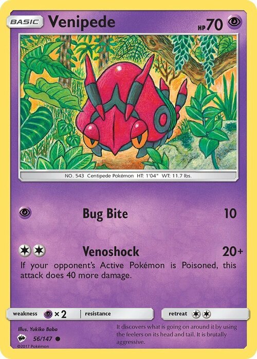 Venipede [Bug Bite | Venoshock] Card Front